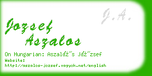 jozsef aszalos business card